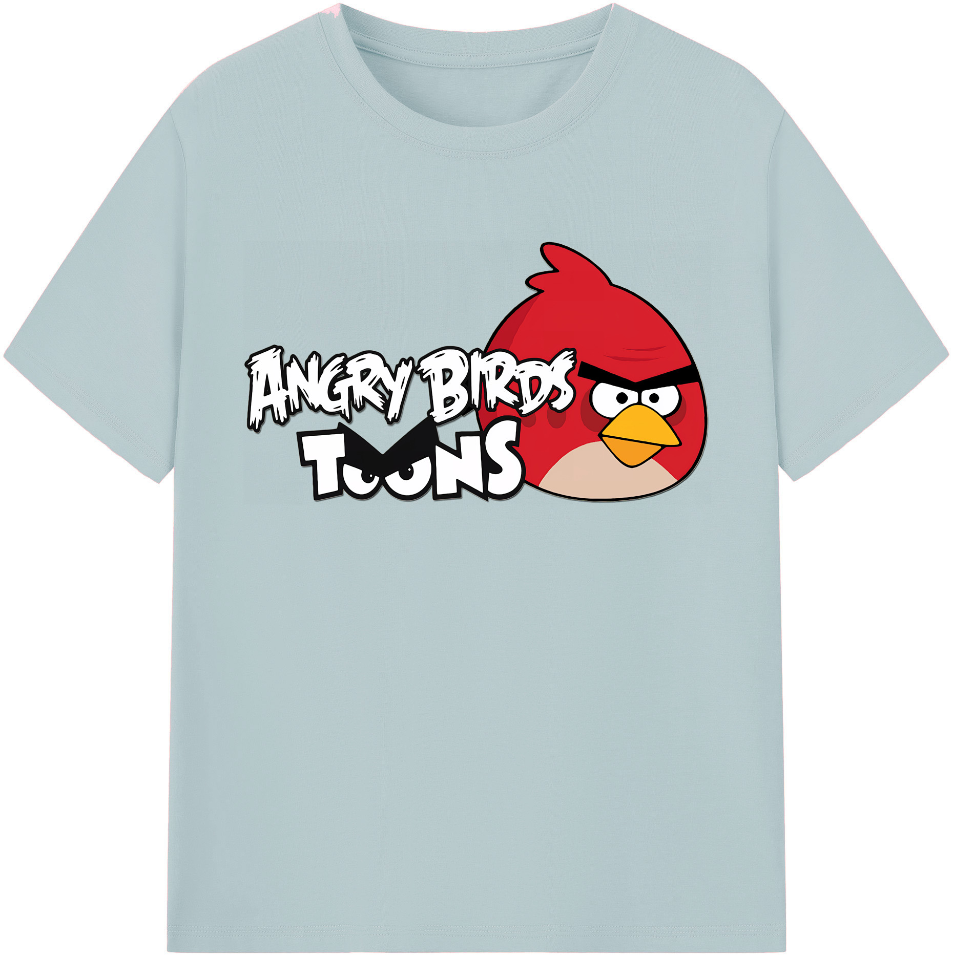 （画像用） Angry Birds アングリーバード 綿100％半袖Tシャツ（フロントプリント）